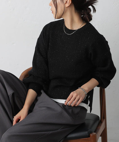 亮片迷你針織套頭衫