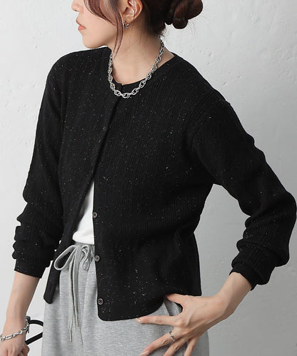 亮片迷你針織開衫