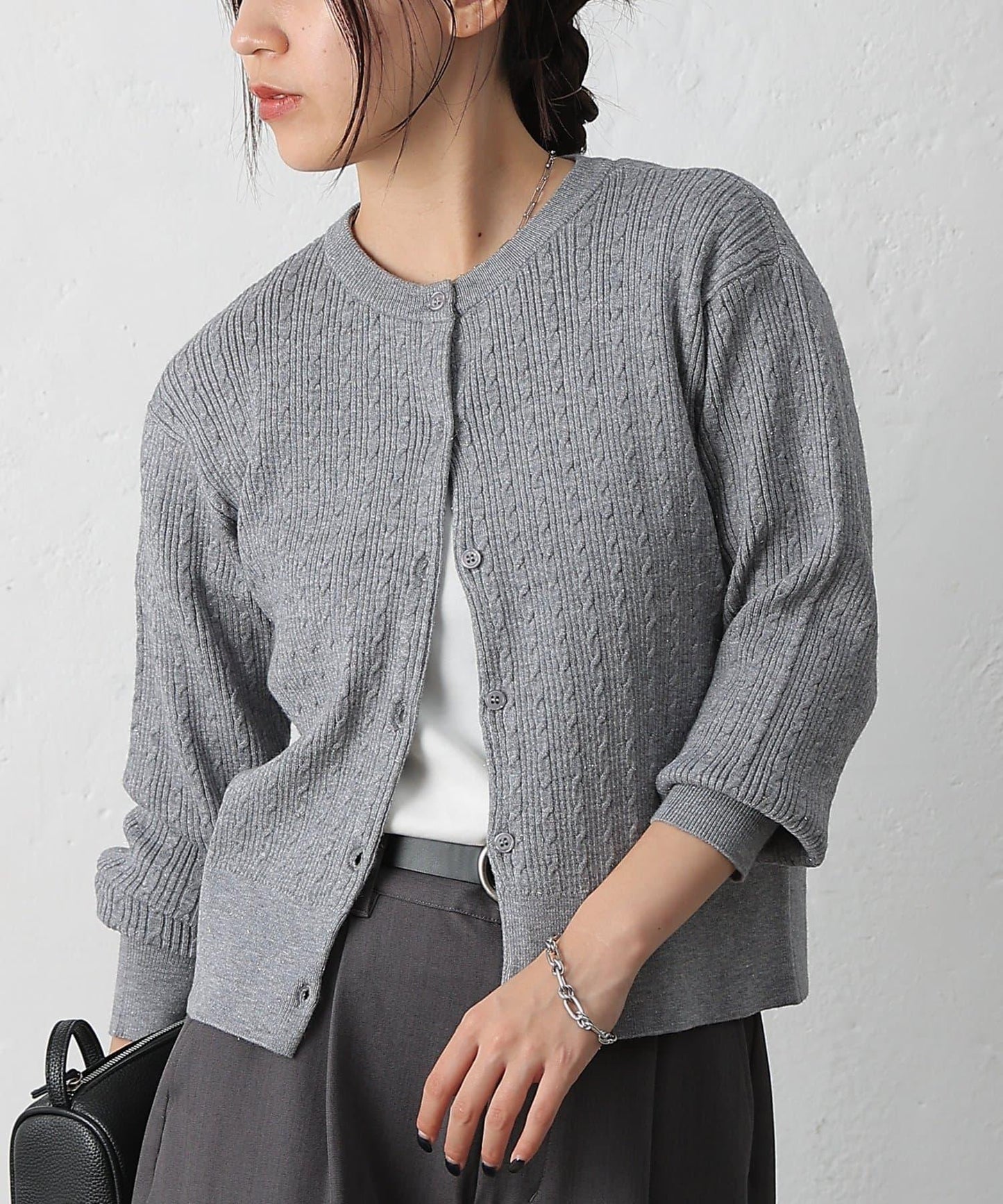 亮片迷你針織開衫