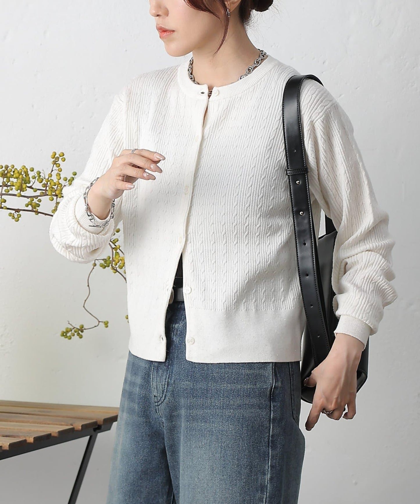 亮片迷你針織開衫