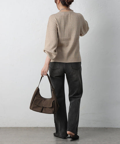 亮片迷你針織套頭衫