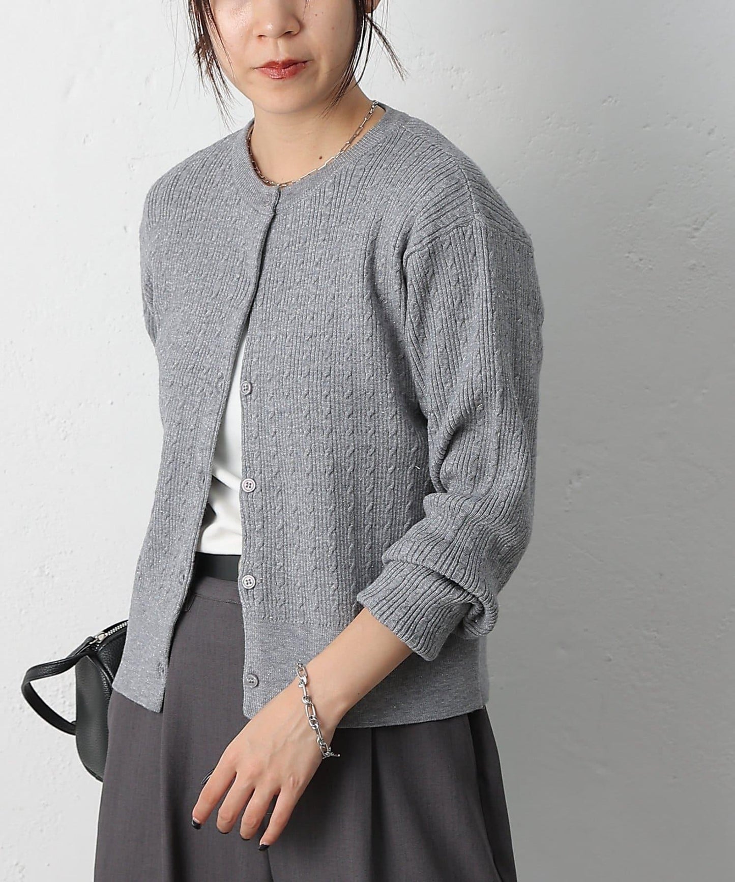 亮片迷你針織開衫