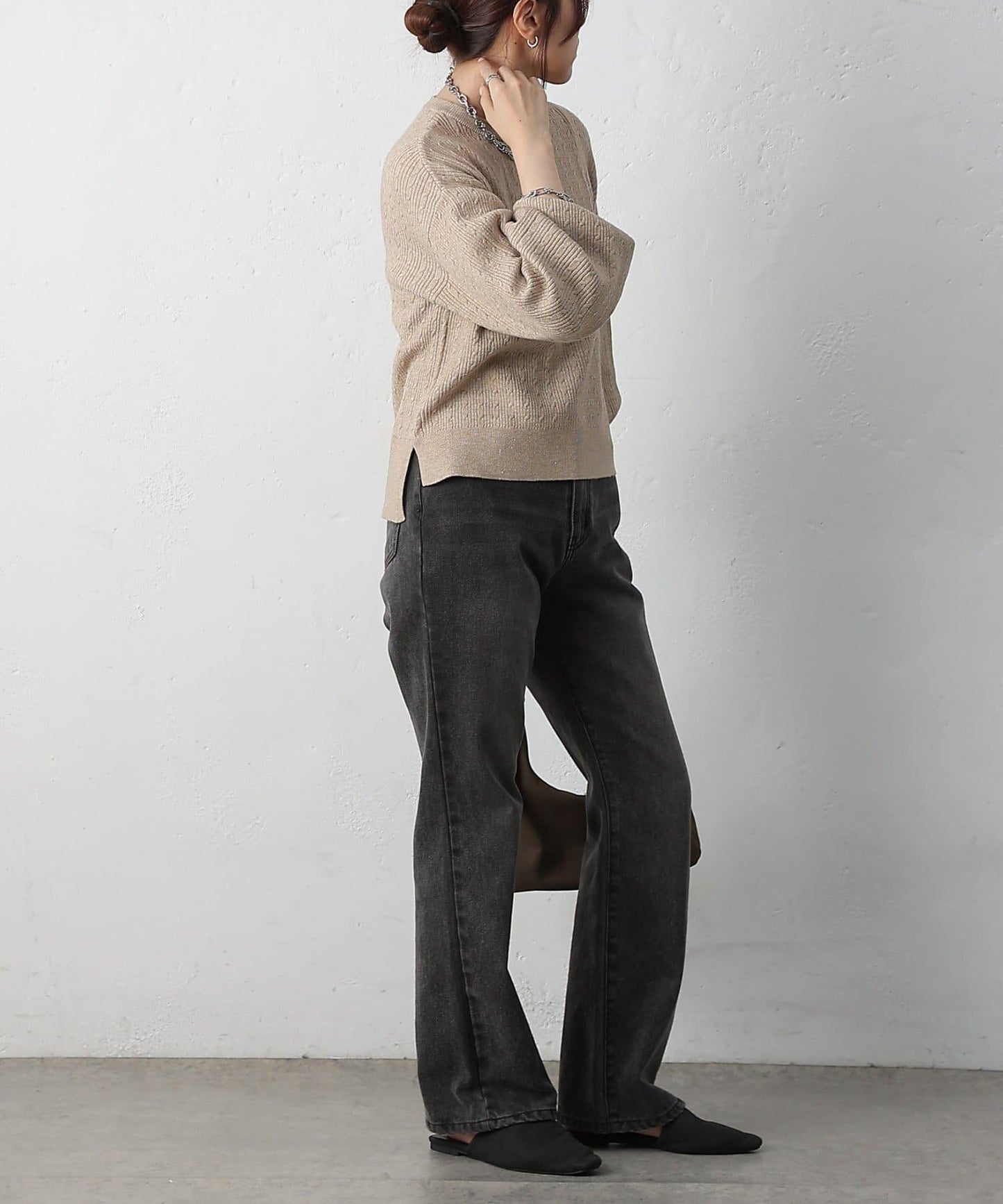 亮片迷你針織套頭衫