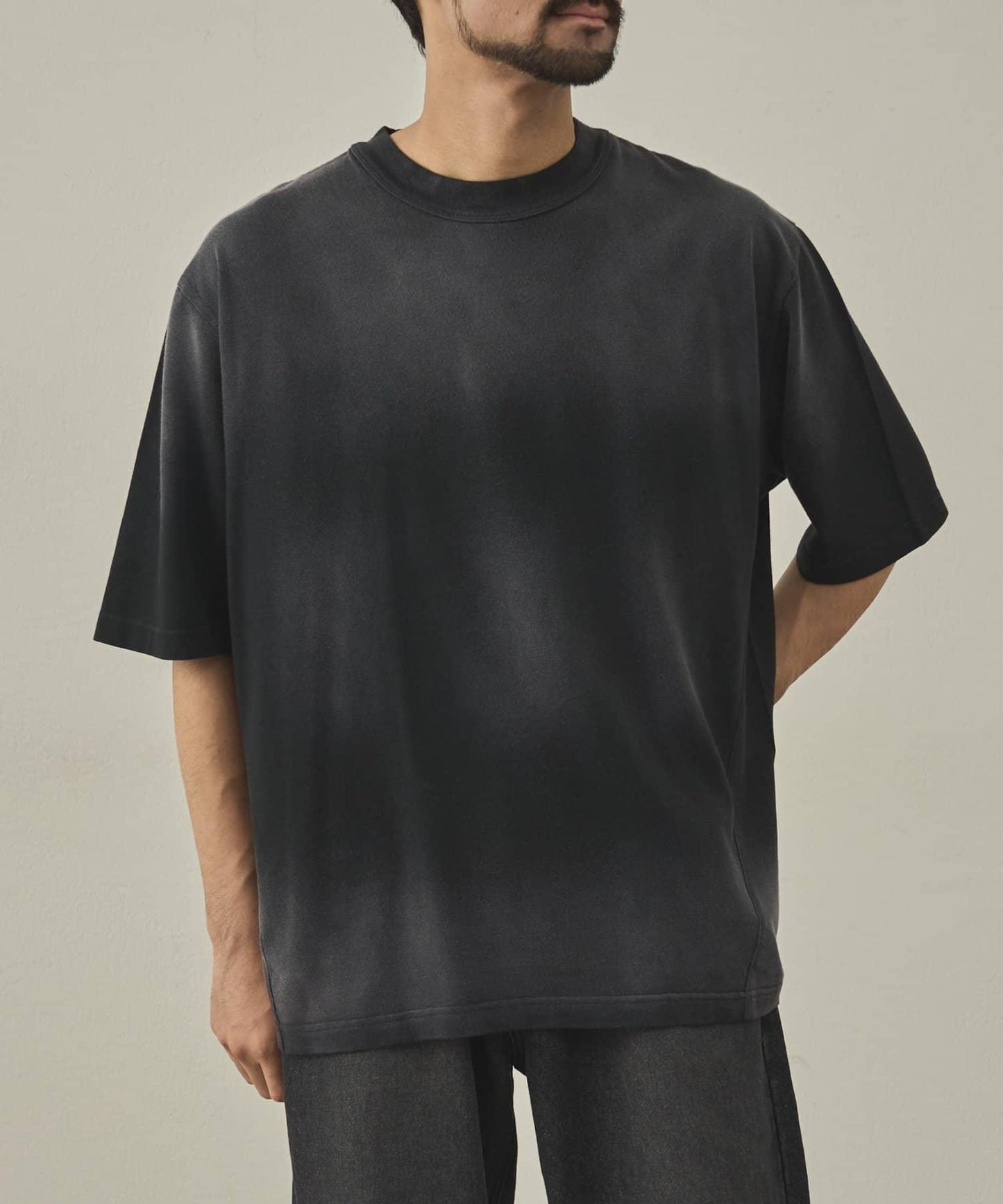 【paradigm】氣烤天竺硫化染噴霧T恤