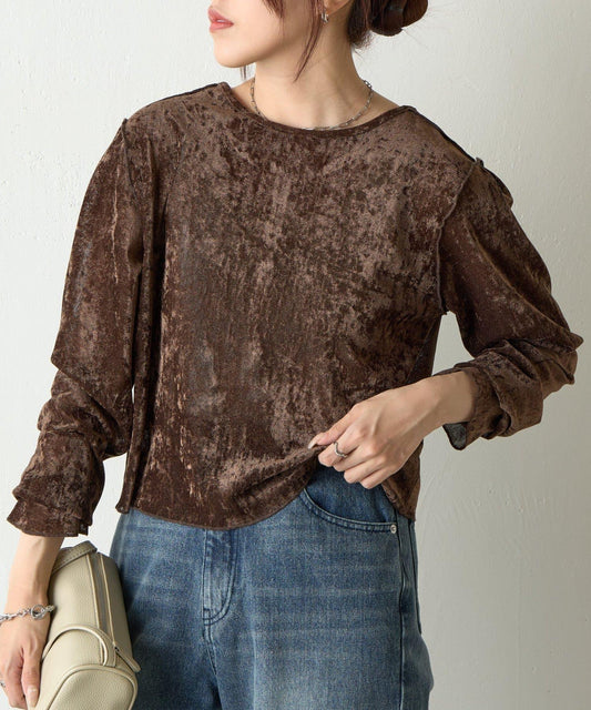 植絨網紗前後兩穿開衫