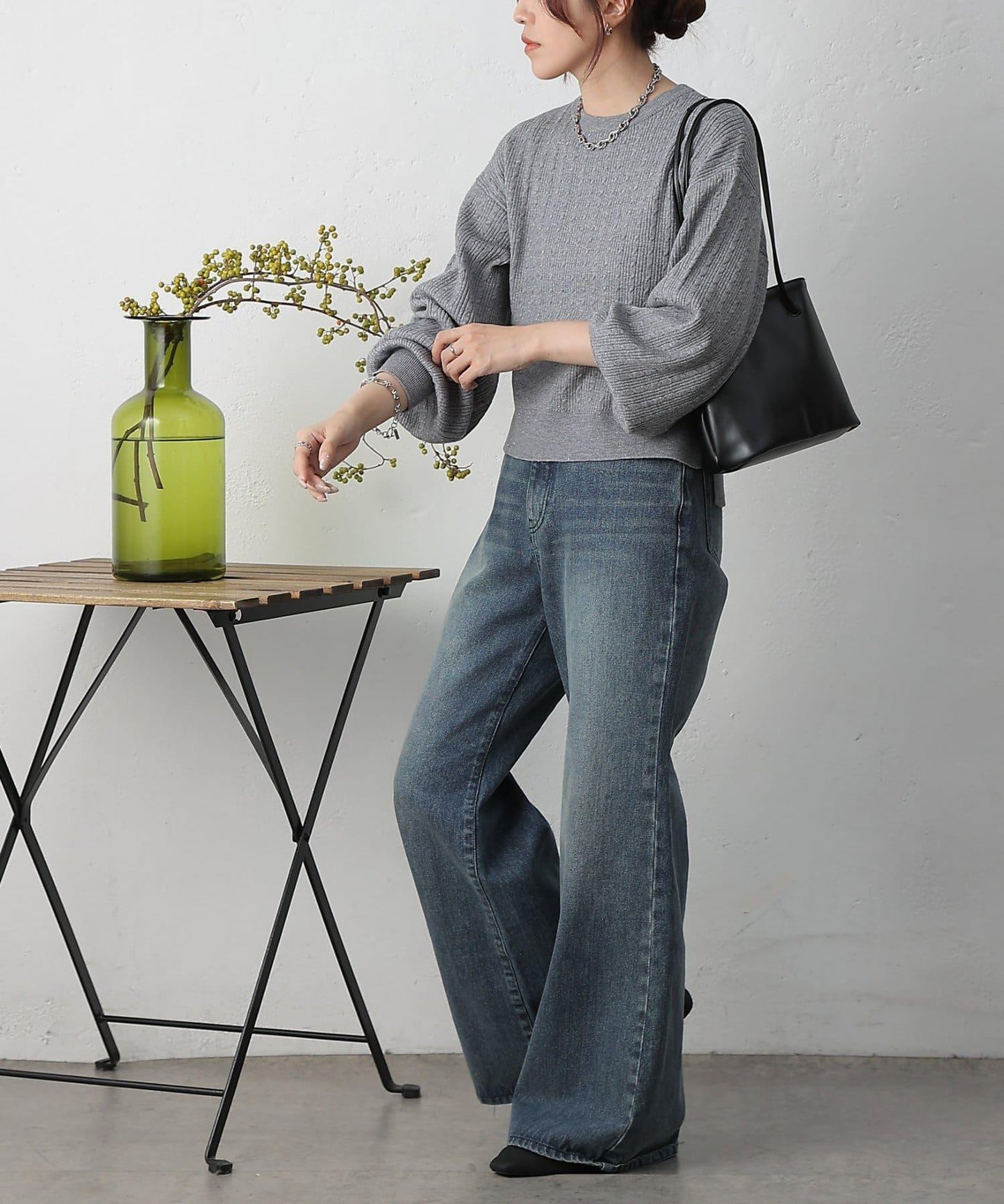 亮片迷你針織套頭衫