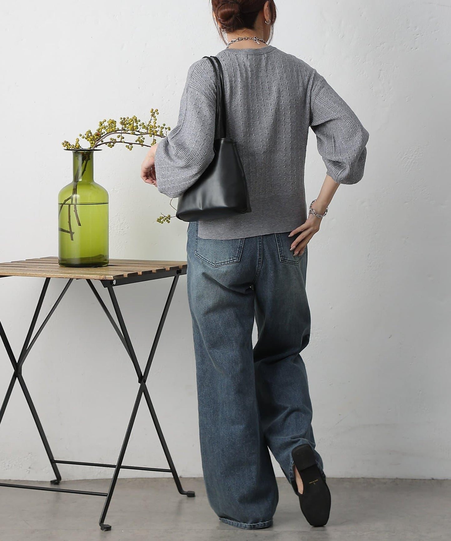 亮片迷你針織套頭衫