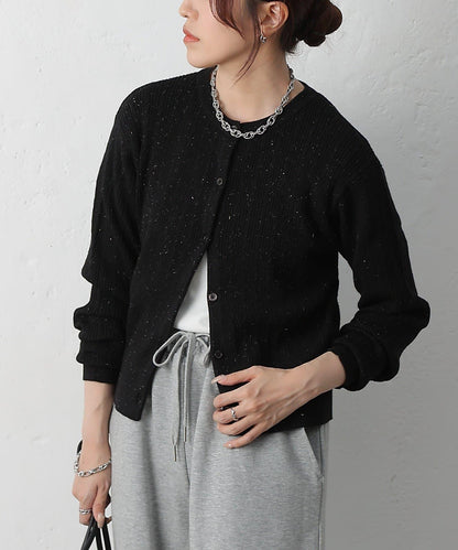 亮片迷你針織開衫