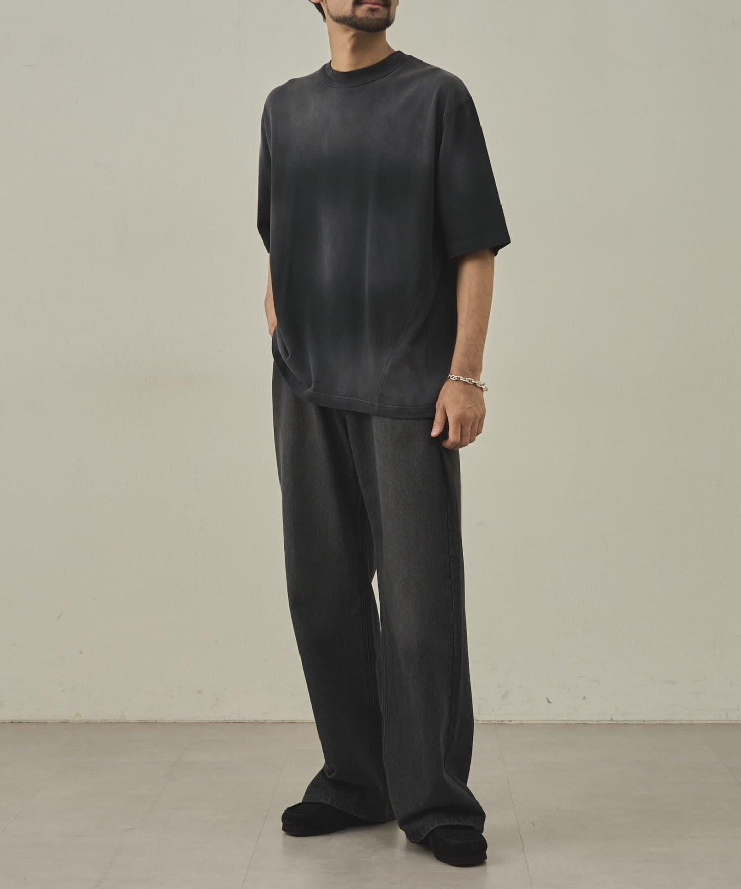 【paradigm】氣烤天竺硫化染噴霧T恤