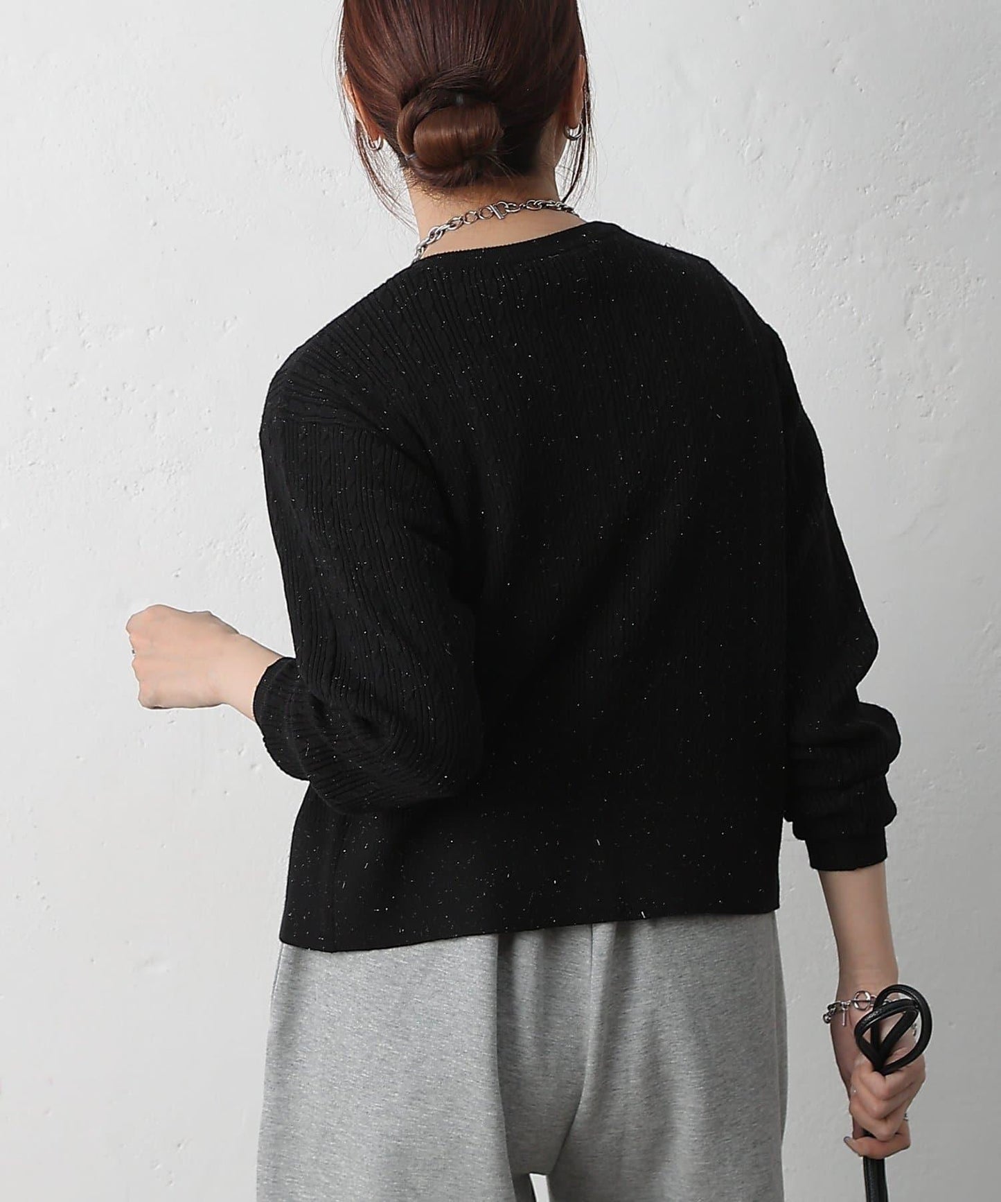 亮片迷你針織開衫