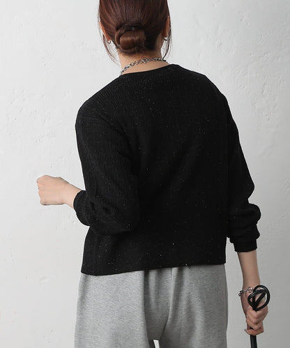 亮片迷你針織開衫