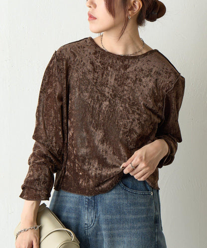 植絨網紗前後兩穿開衫