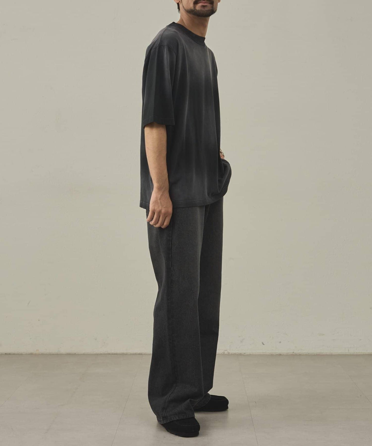 【paradigm】氣烤天竺硫化染噴霧T恤