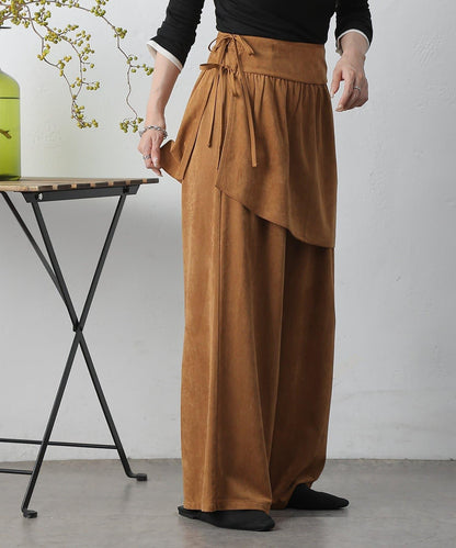 【/套裝可搭配】仿麂皮包裹式迷你裙