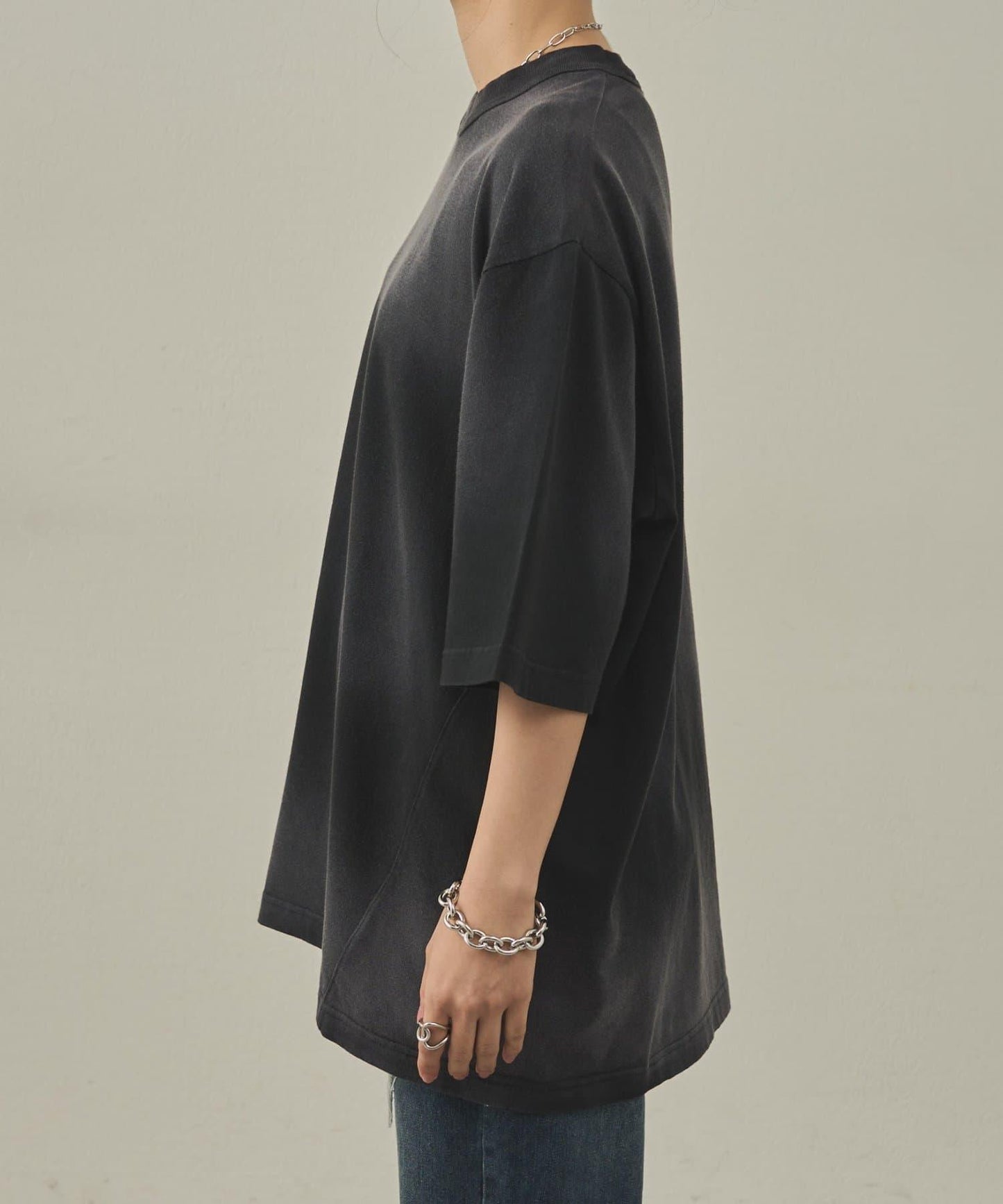 【paradigm】氣烤天竺硫化染噴霧T恤