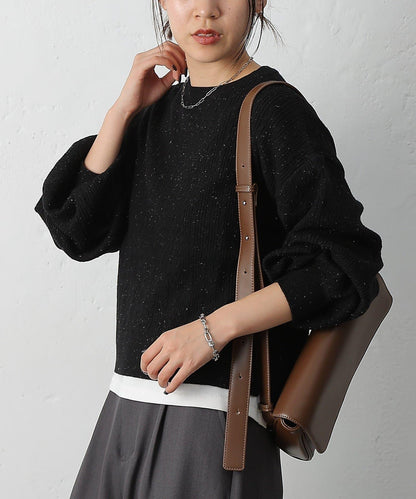 亮片迷你針織套頭衫