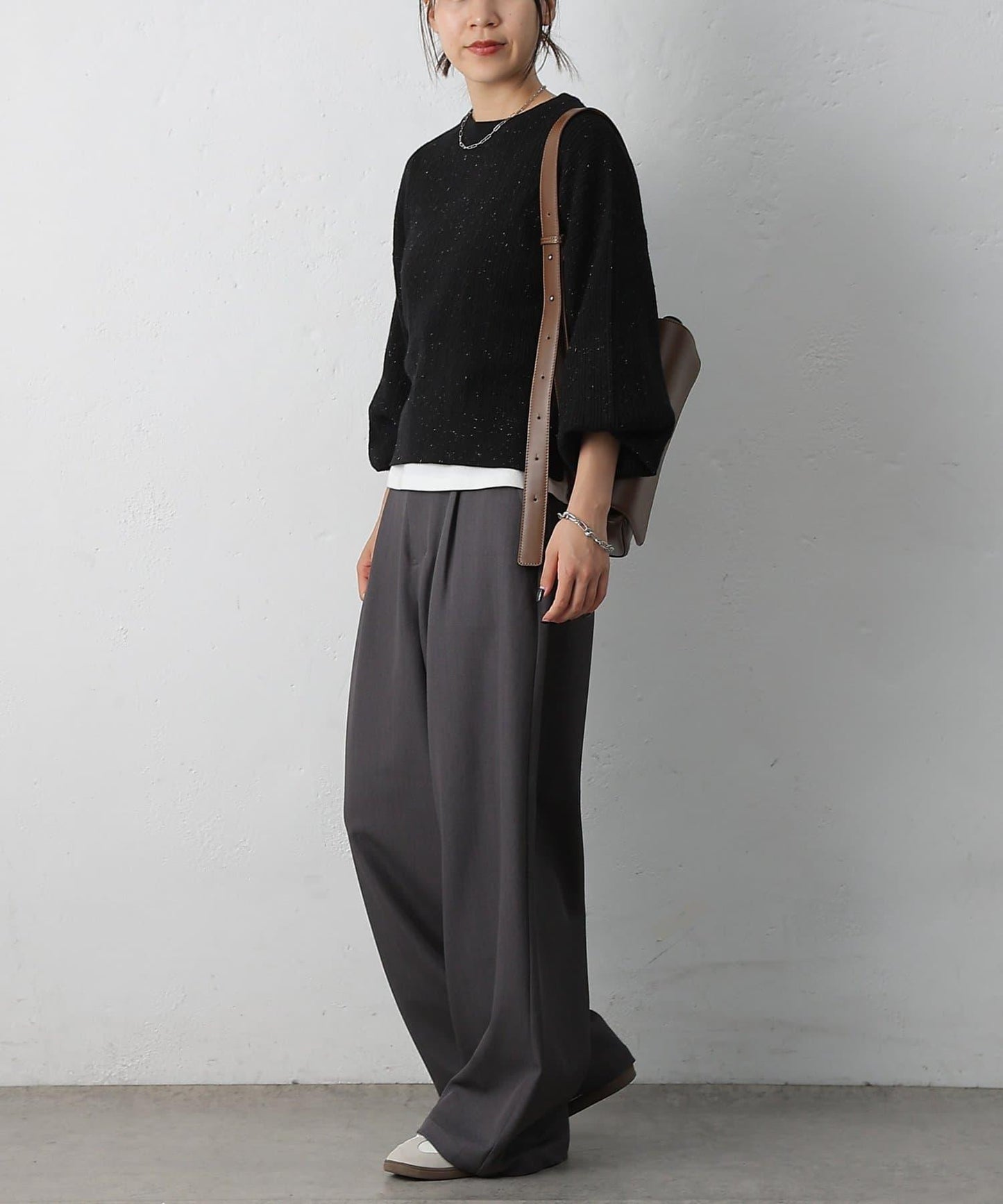 亮片迷你針織套頭衫