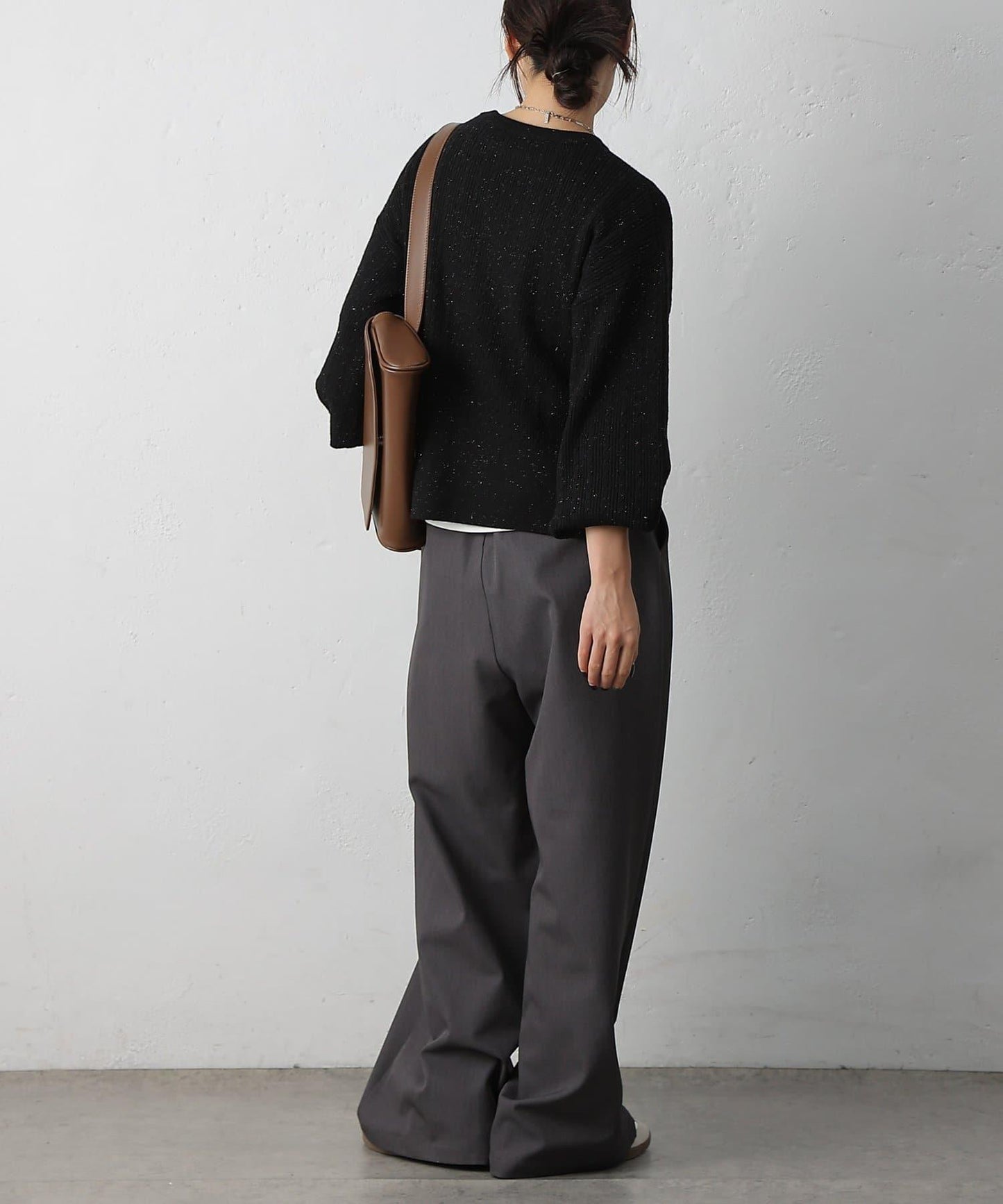 亮片迷你針織套頭衫