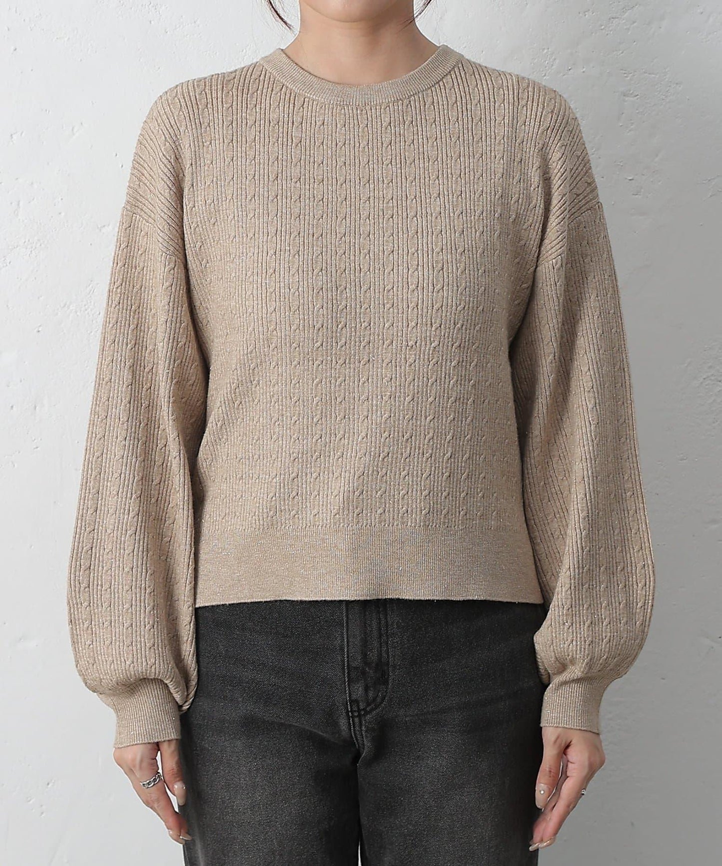 亮片迷你針織套頭衫