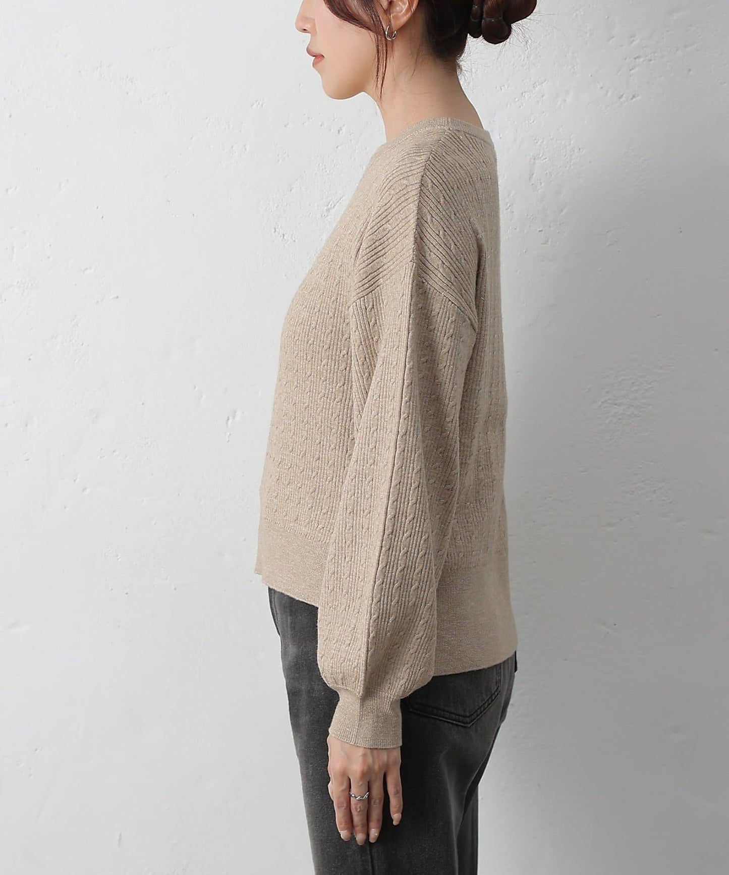 亮片迷你針織套頭衫