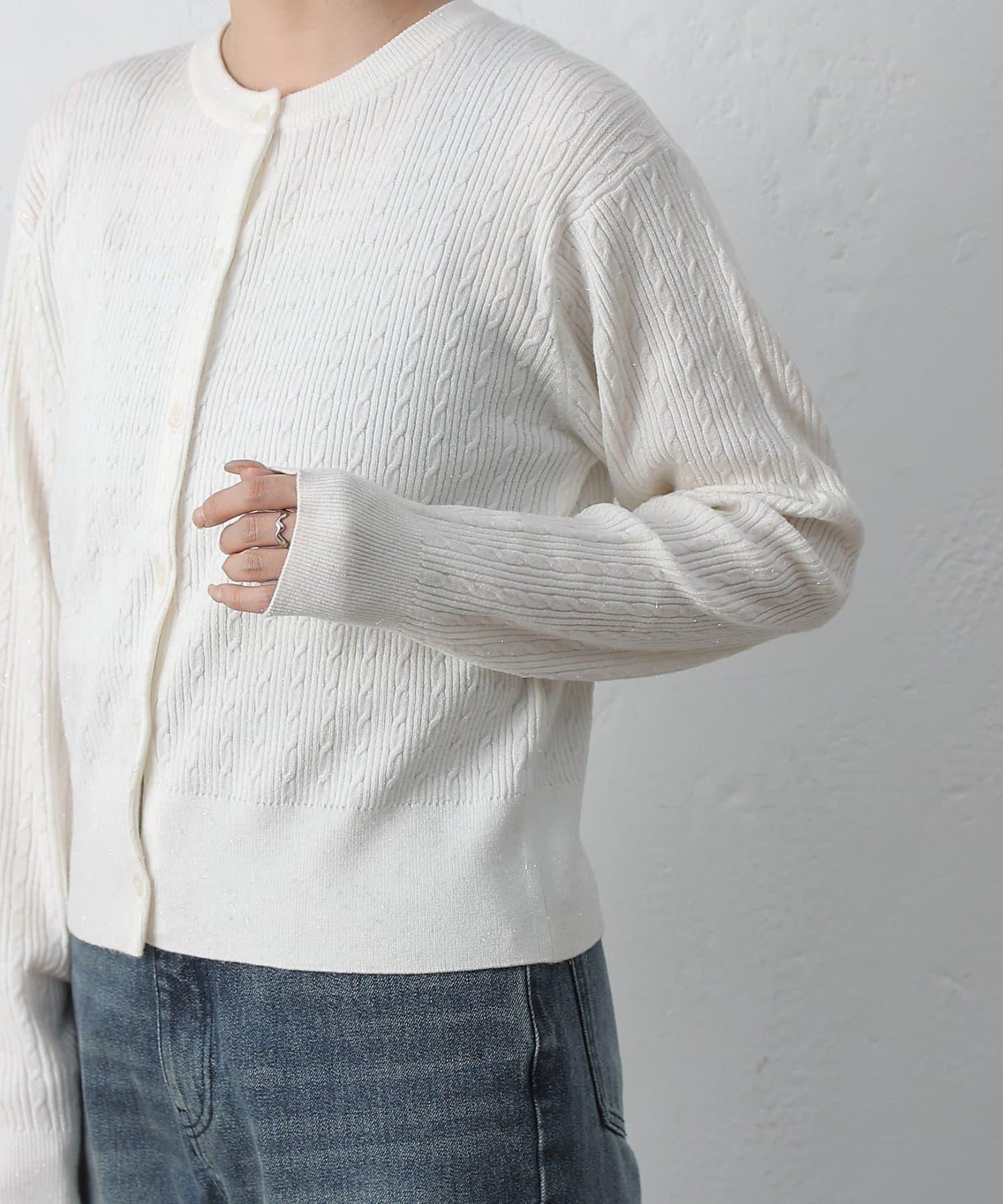 亮片迷你針織開衫