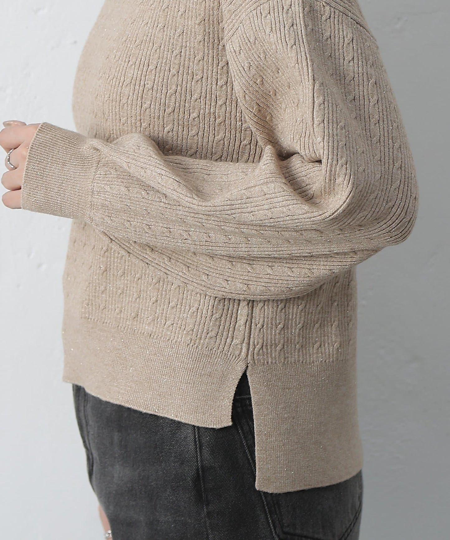 亮片迷你針織套頭衫