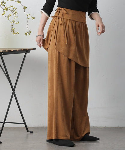 【/套裝可搭配】仿麂皮包裹式迷你裙