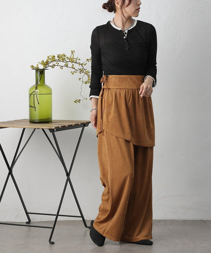 【/套裝可搭配】仿麂皮包裹式迷你裙