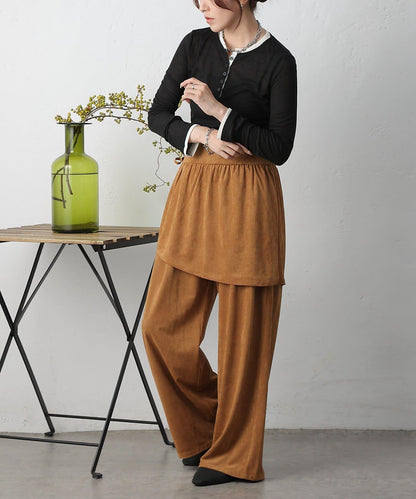 【/套裝可搭配】仿麂皮包裹式迷你裙