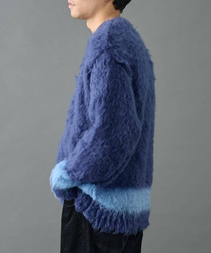 長毛馬海毛針織圓領衫