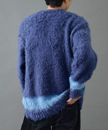 長毛馬海毛針織圓領衫