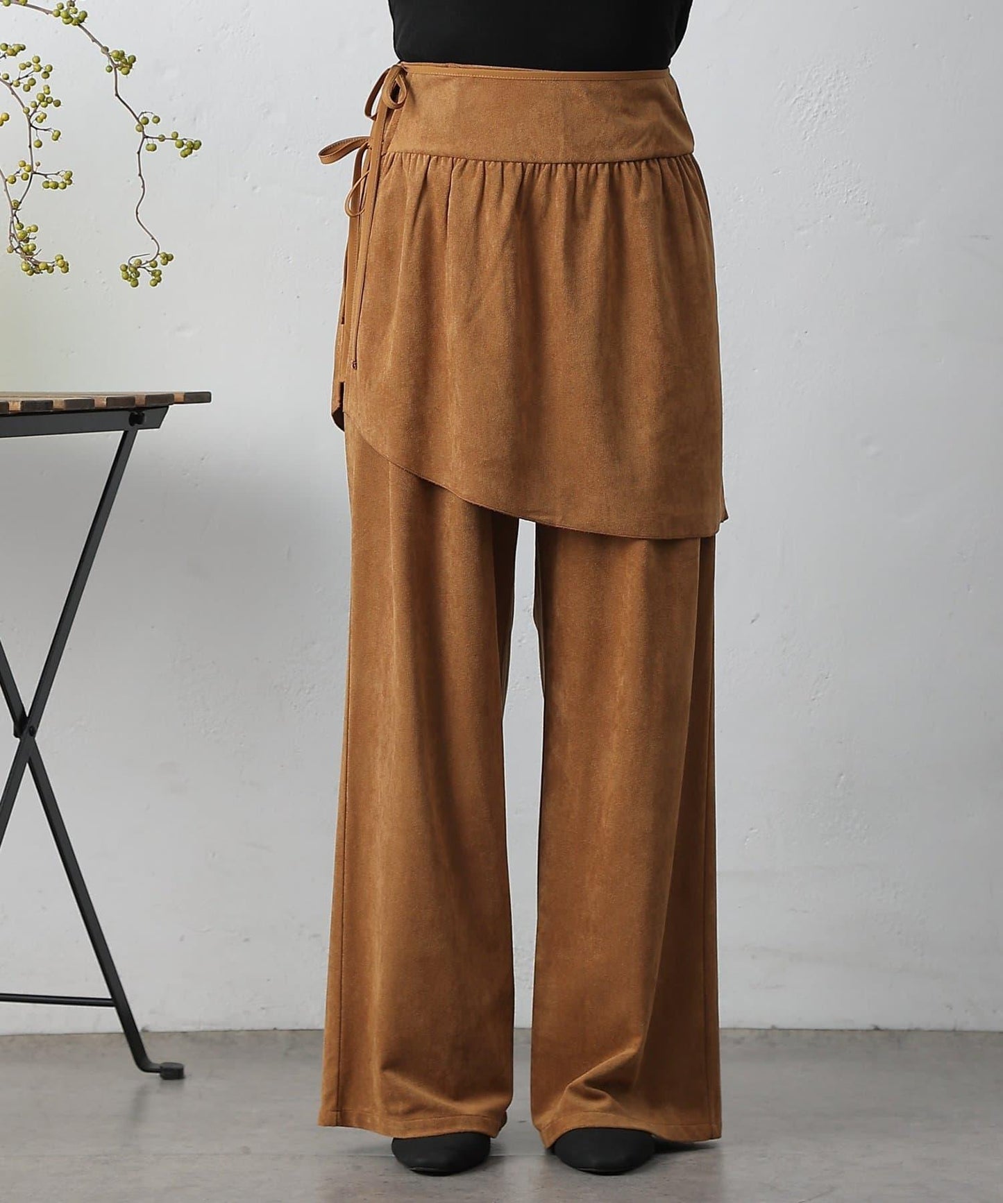 【/套裝可搭配】仿麂皮包裹式迷你裙