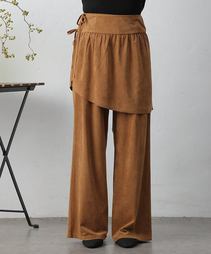 【/套裝可搭配】仿麂皮包裹式迷你裙