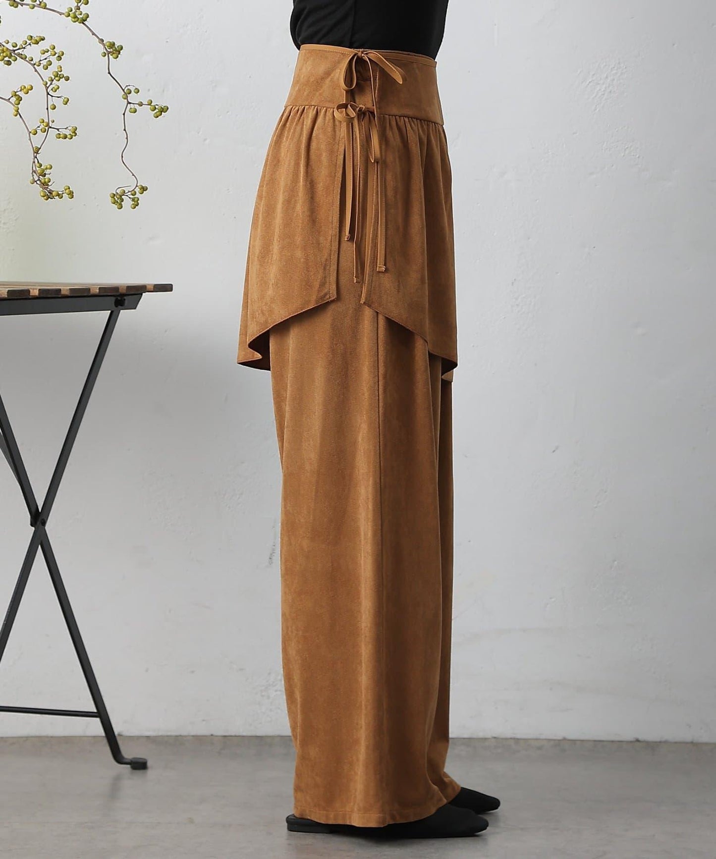 【/套裝可搭配】仿麂皮包裹式迷你裙