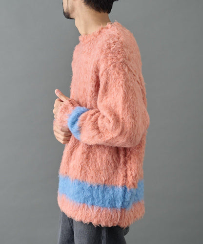 長毛馬海毛針織圓領衫