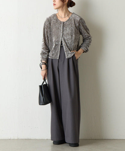 植絨網紗前後兩穿開衫