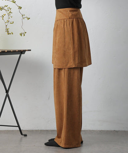 【/套裝可搭配】仿麂皮包裹式迷你裙