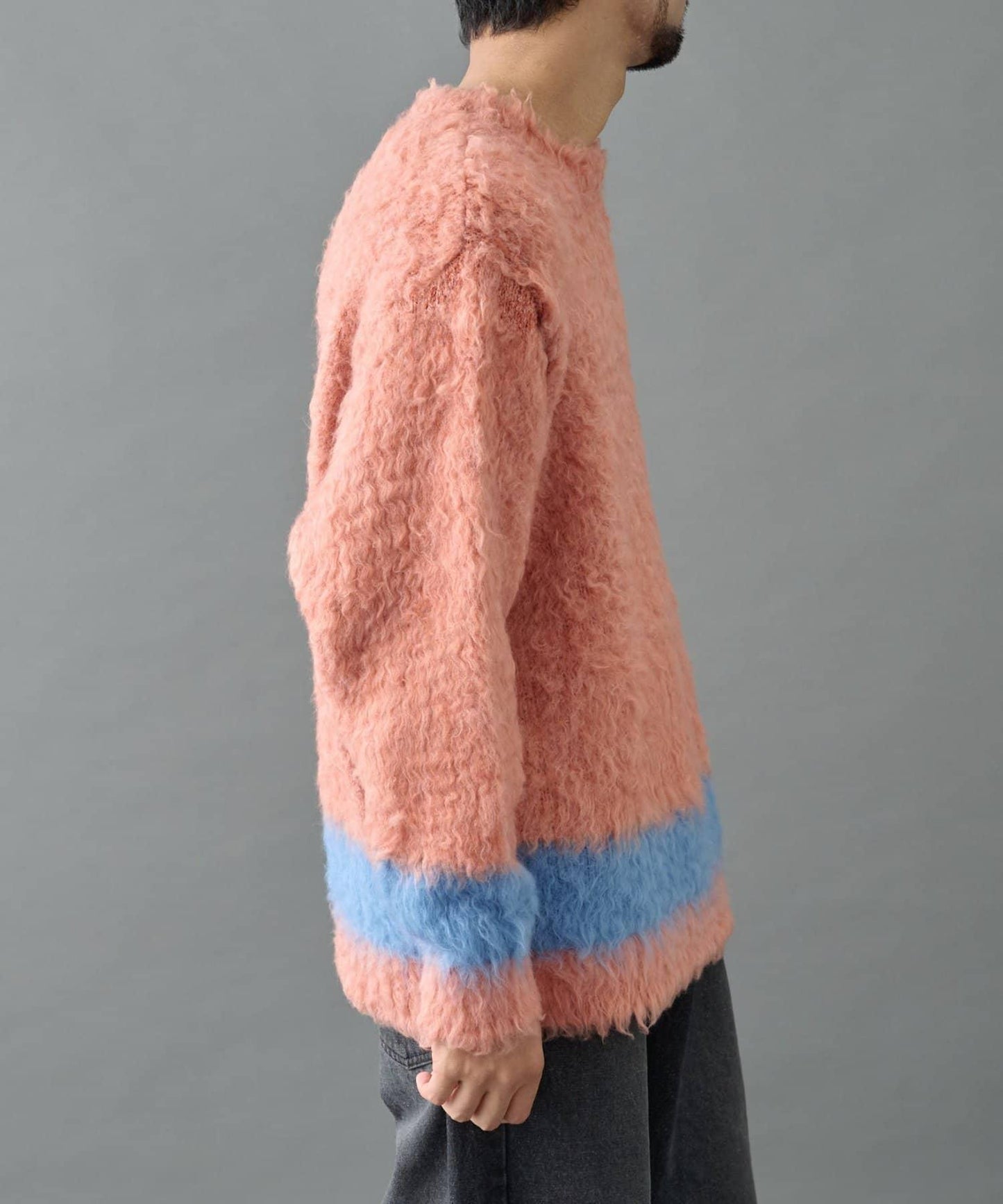 長毛馬海毛針織圓領衫