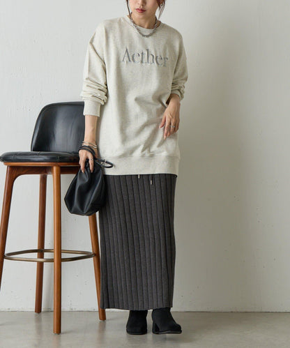Aether刺繡寬鬆衛衣套頭衫