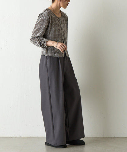 植絨網紗前後兩穿開衫