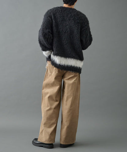 長毛馬海毛針織圓領衫