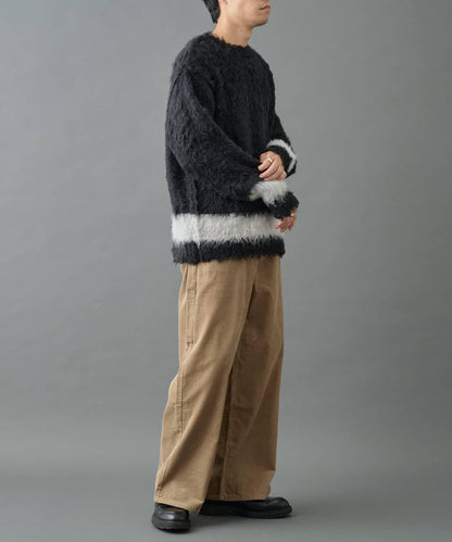 長毛馬海毛針織圓領衫