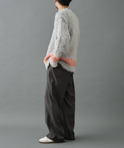 長毛馬海毛針織圓領衫