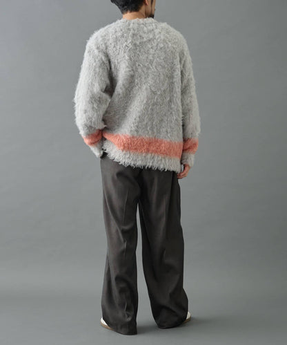 長毛馬海毛針織圓領衫