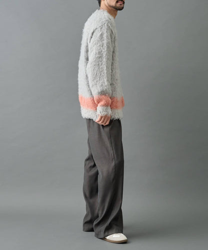 長毛馬海毛針織圓領衫