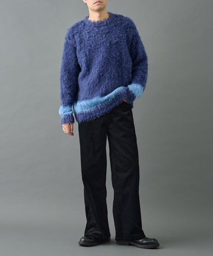 長毛馬海毛針織圓領衫