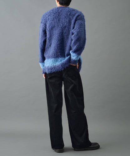 長毛馬海毛針織圓領衫