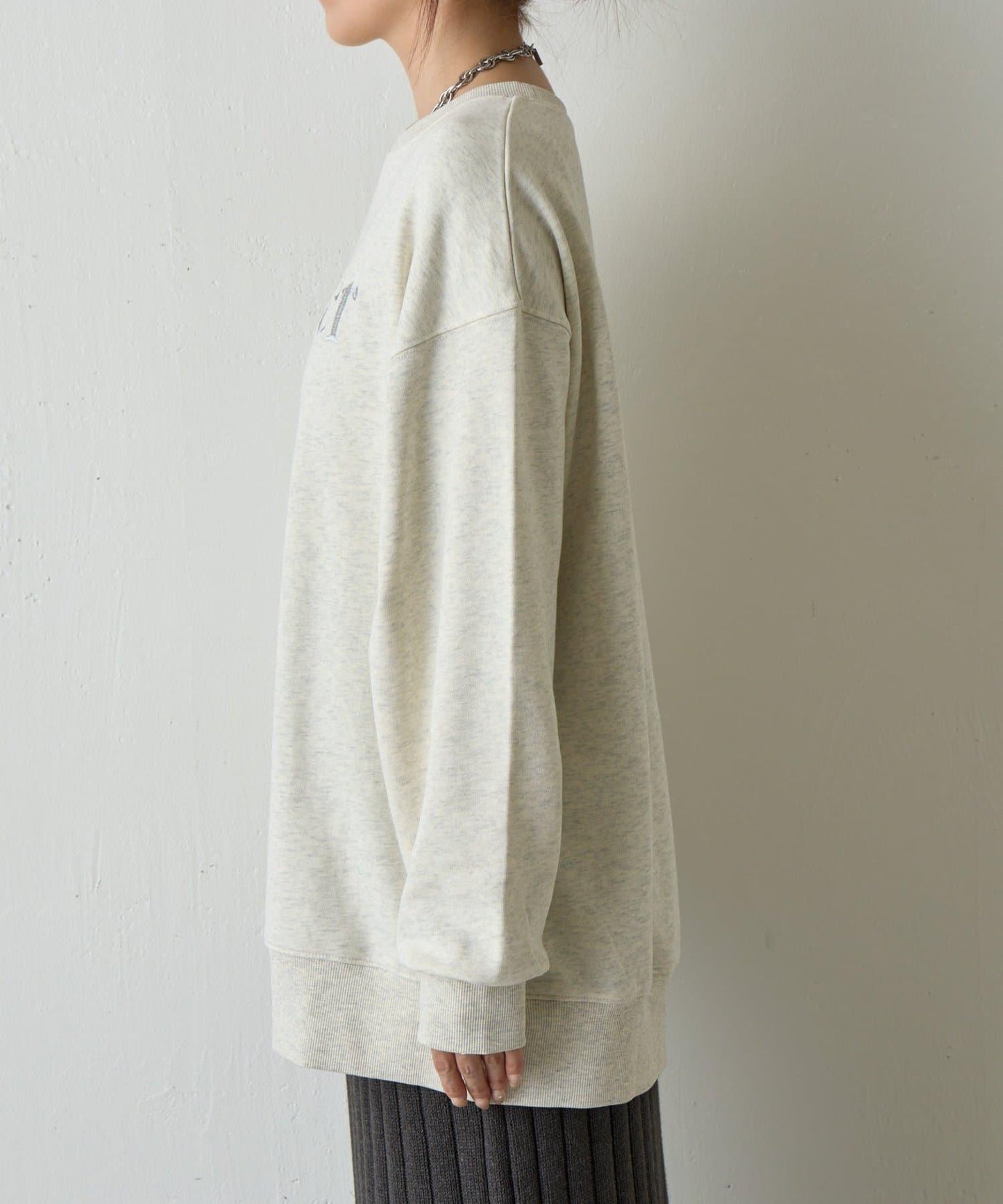 Aether刺繡寬鬆衛衣套頭衫