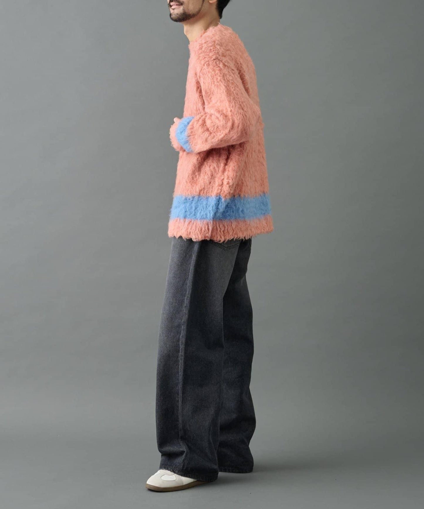 長毛馬海毛針織圓領衫