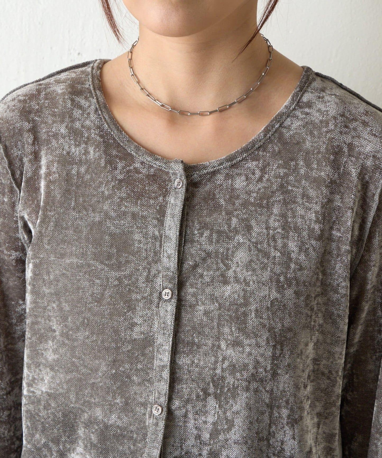 植絨網紗前後兩穿開衫